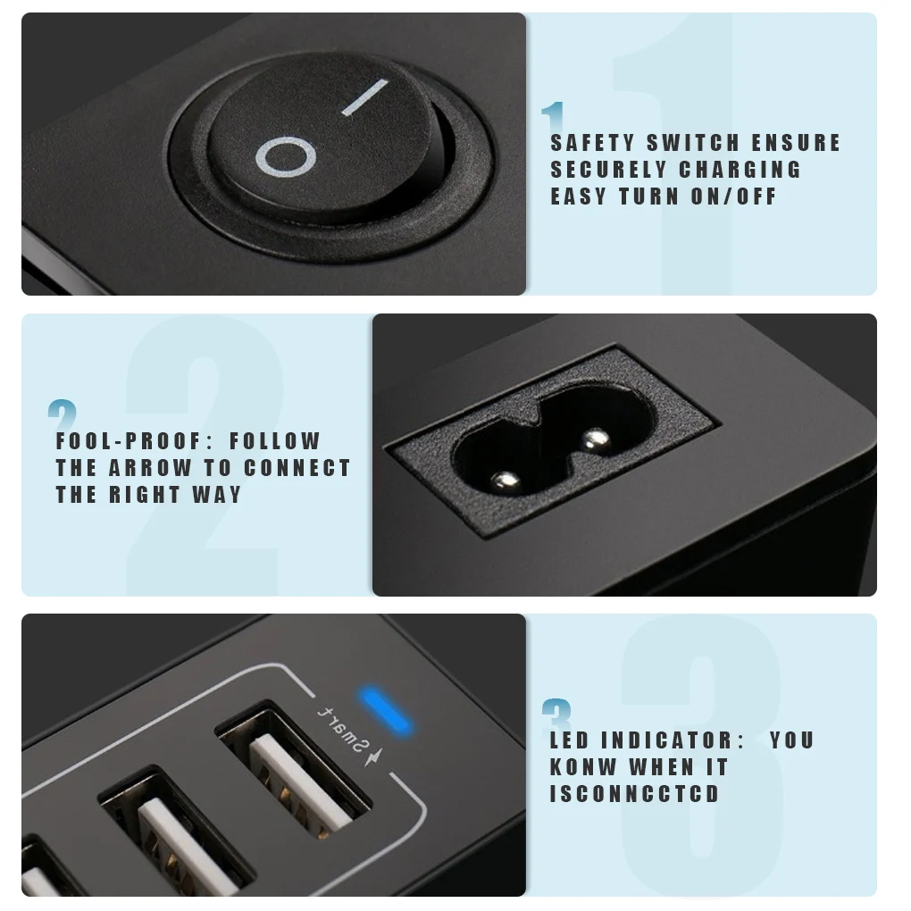 USB-зарядное устройство для мобильного телефона планшета MP3 MP4 USB-адаптер питания