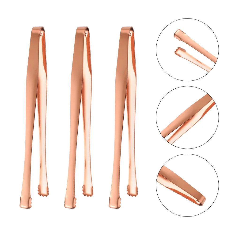 

3Pcs Restaurant Durable Food Clamps Stainless Steel Ice Tongs Useful Sugar Cube Tongs for Coffee Shop Kitchen Restaurant