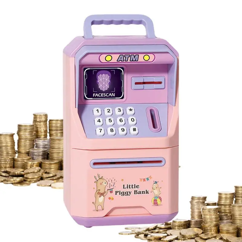 

ATM Bank For Kids Coin Bank Toy Money Bank Kid Banks Toy Savings Bank Cash Bank Kids Toys Intelligent Simulated Face Recognition