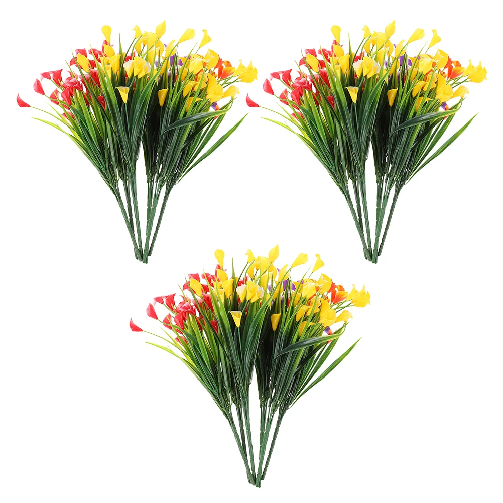 

20pcs Fake Calla Lily Plastic Artificial Flower Home Simulated Plant Decor