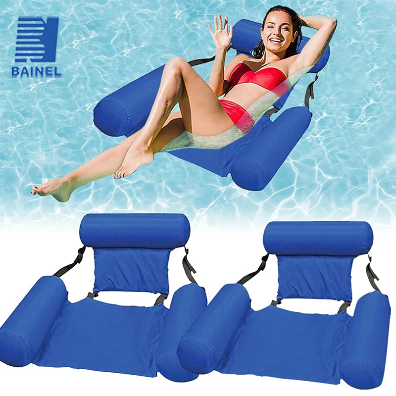 

Inflatable Pool Float Chair Floating Pool Chair Lounge Floats for Adults with Backrest Swimming Pool Float Lounge Chair