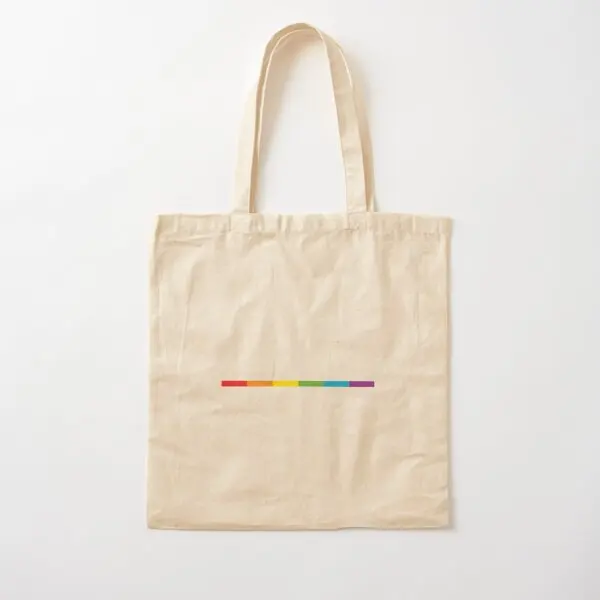

Lgbt Thin Subtle Modern Rainbow Flag On Canvas Bag Shoulder Bag Tote Printed Handbag Unisex Reusable Fabric Travel Fashion