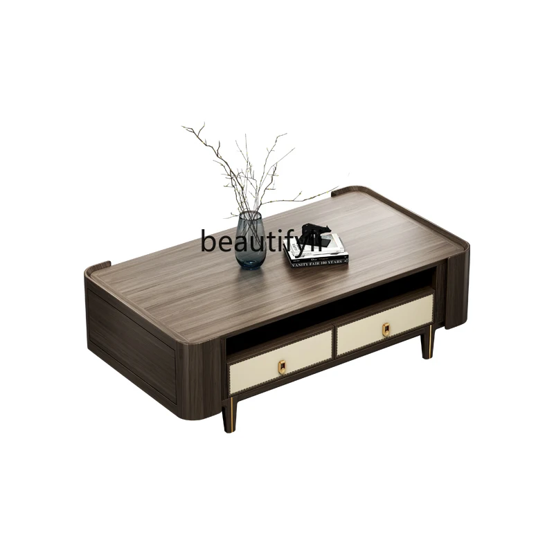 

yj New Chinese Style Solid Wood Tea Table Blackwood Light Luxury Modern Minimalist Tea Table