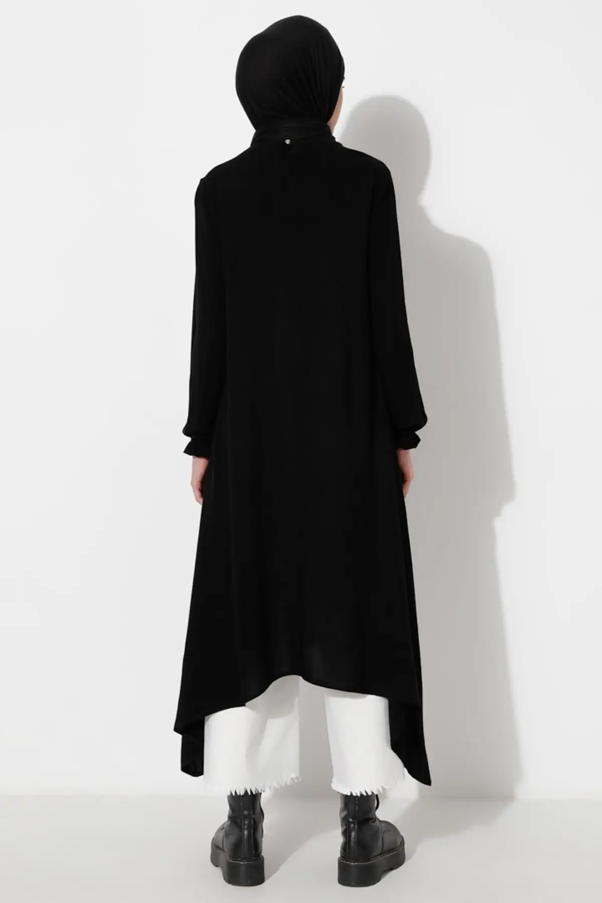 

Women Black Sleeve Tunic Wheel Ends Women Muslim Tunic 2021 Fashion