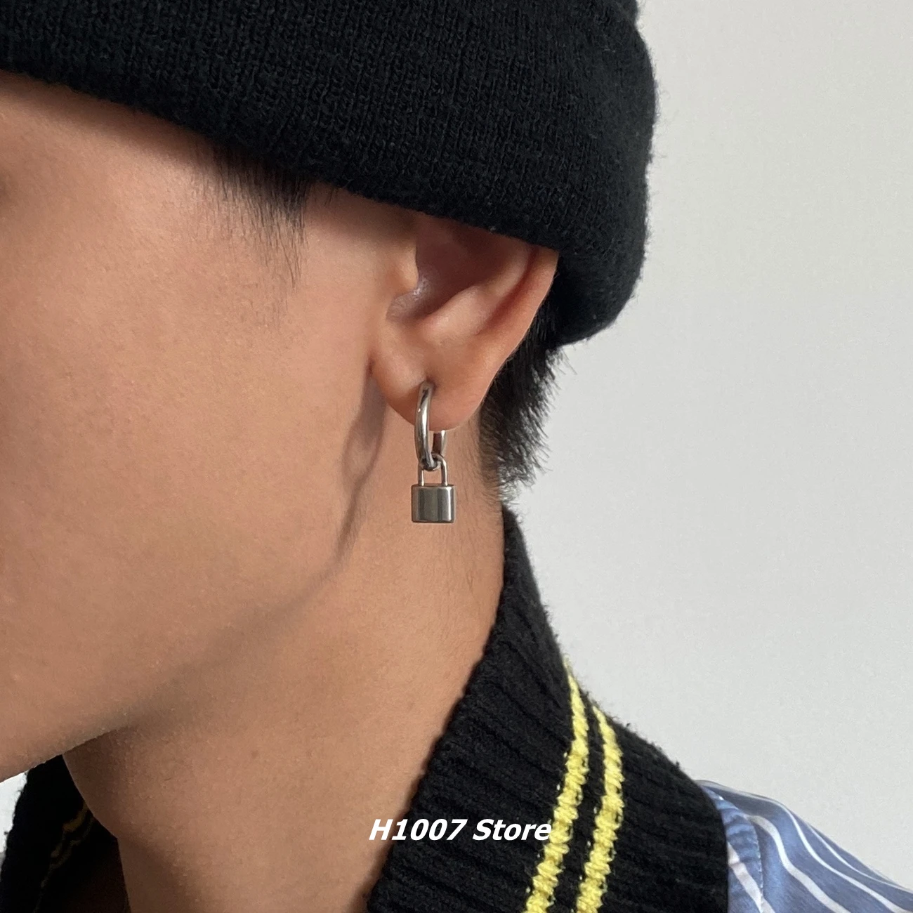 

Lock Head Senior Men's Earrings Hip Hop Earrings