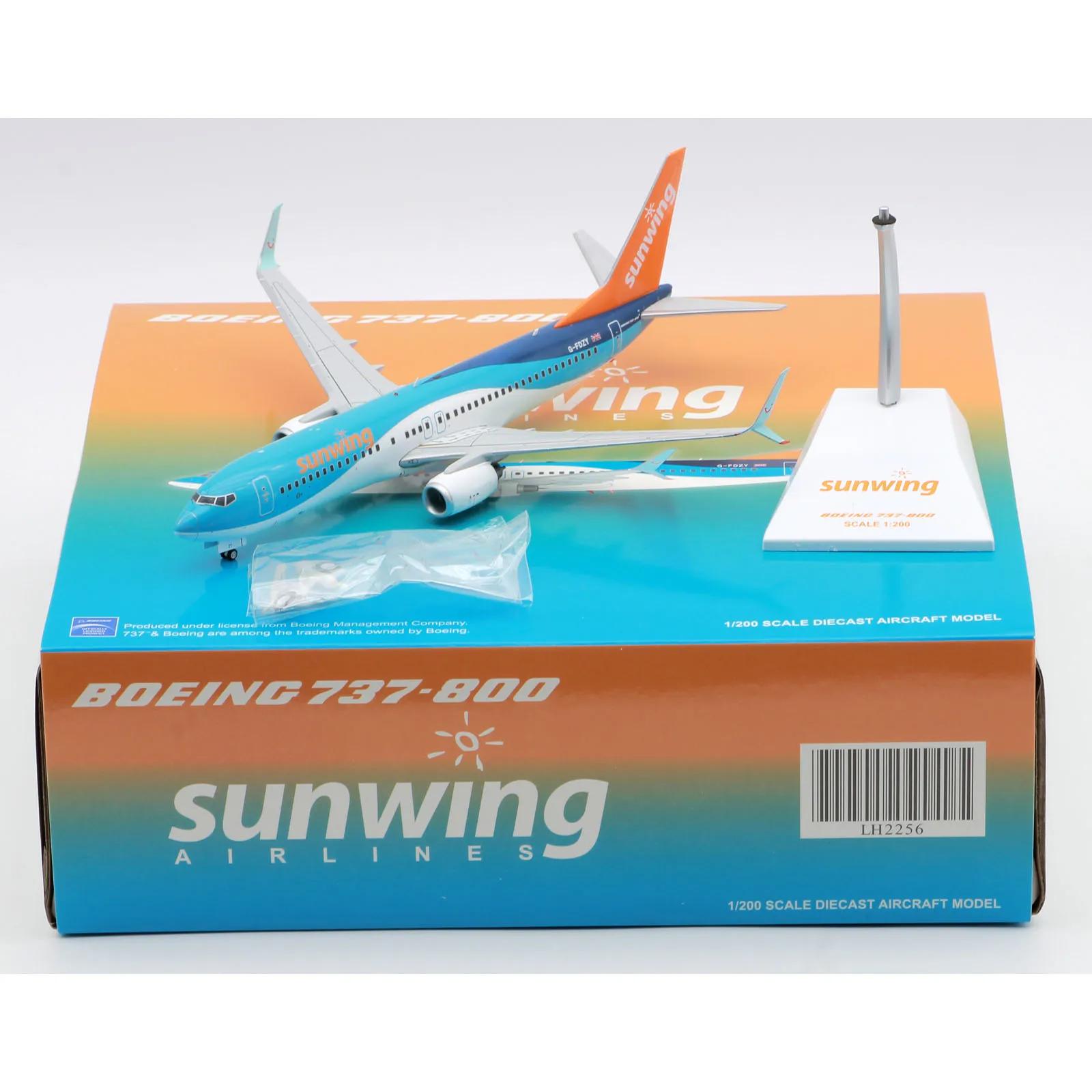 

Коллекционный самолет из сплава LH2256, подарок JC Крылья 1:200, Sunwing Airlines, Боинг, литая модель самолета с подставкой