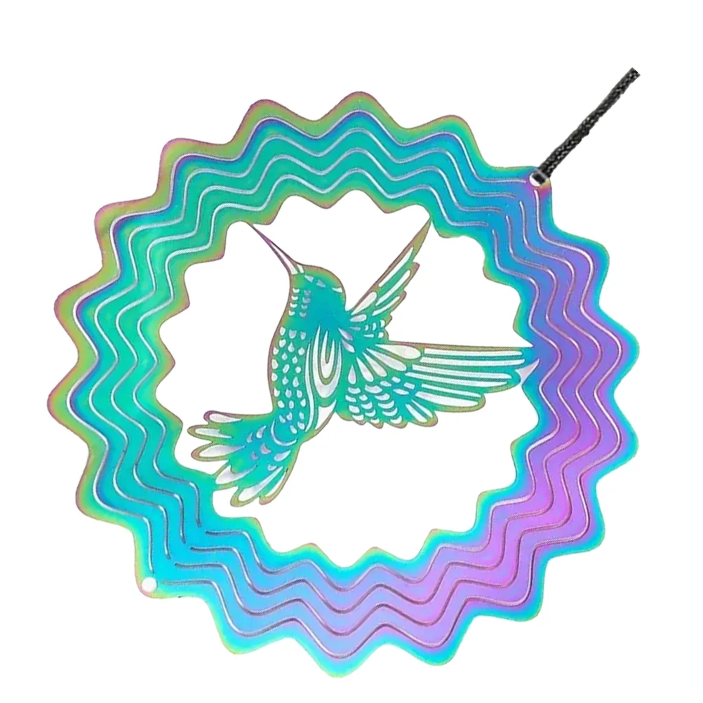 Радужный вращающийся колокольчик декор в виде колибри украшение блесны для