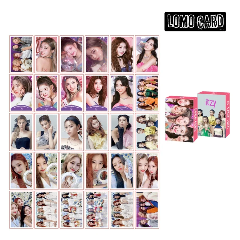 

30 шт./компл. Kpop ITZY THEBOYZ Crabity IU фотоальбом HD групповая фотобумага Lomo Card Post Card для коллекции фанатов