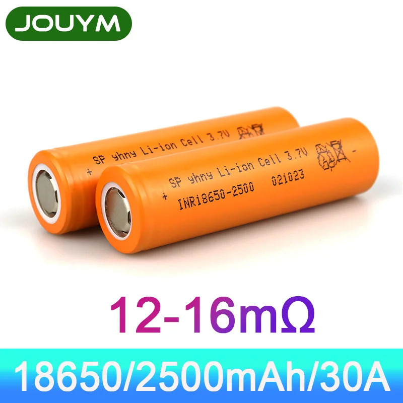 Литиевая батарея JOUYM для шуруповерта 2500 мАч 18650 в 30 А