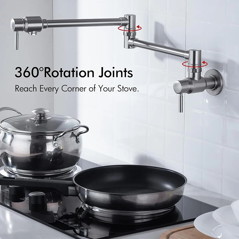 Латунный двойной выключатель кухонный Настенный Складной кран одиночный