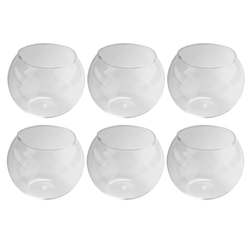 

6X Round Sphere Vase In Transparent Glass Fish Tank
