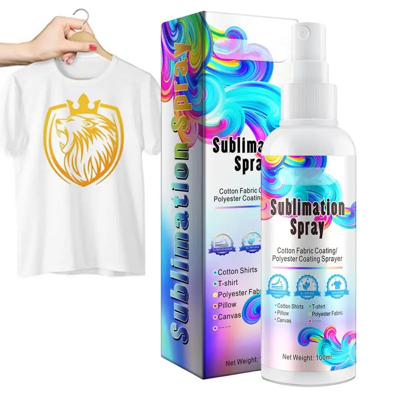 

100ml Sublimation Coating Spray For Cotton Shirts T-Shirts Pillows Quick Dry Adhesion Daily Use Handcraft No Bake Coating Spray