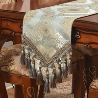 european pastoral embroidered table runner tablecloth deerskin velvet anti slip bottom table runner bed flag dining table mat