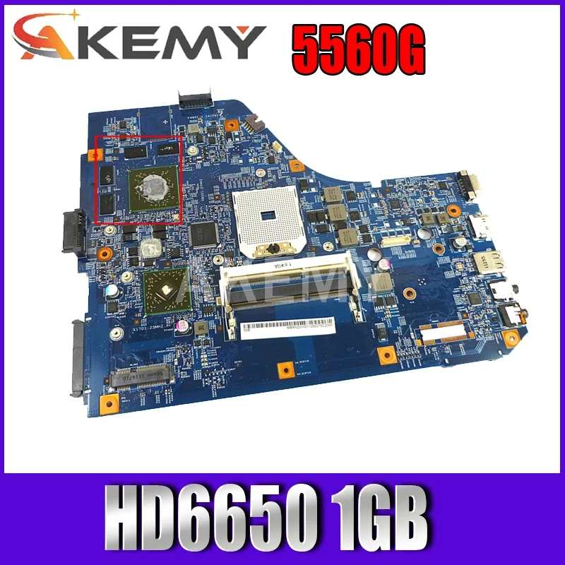 

Akemy For Acer aspire 5560 5560G Laptop Motherboard 48.4M702.011 MBRNZ01001 MBRUS01001 System board DDR3 HD6650 1GB graphics