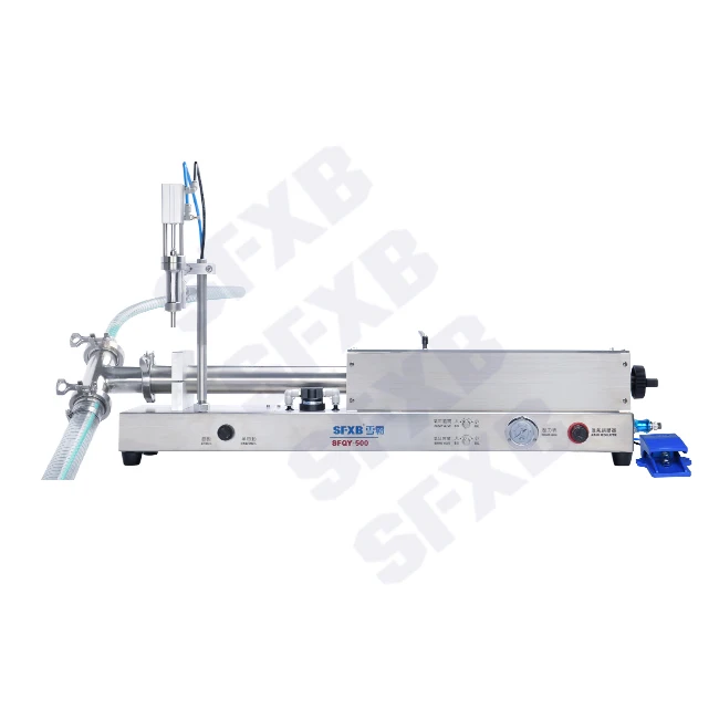 

SFXB SFQY Sixhead Magnetic Pump Liquid 1 Liter Small Scale Glass Bottle Filling Machine With Conveyor