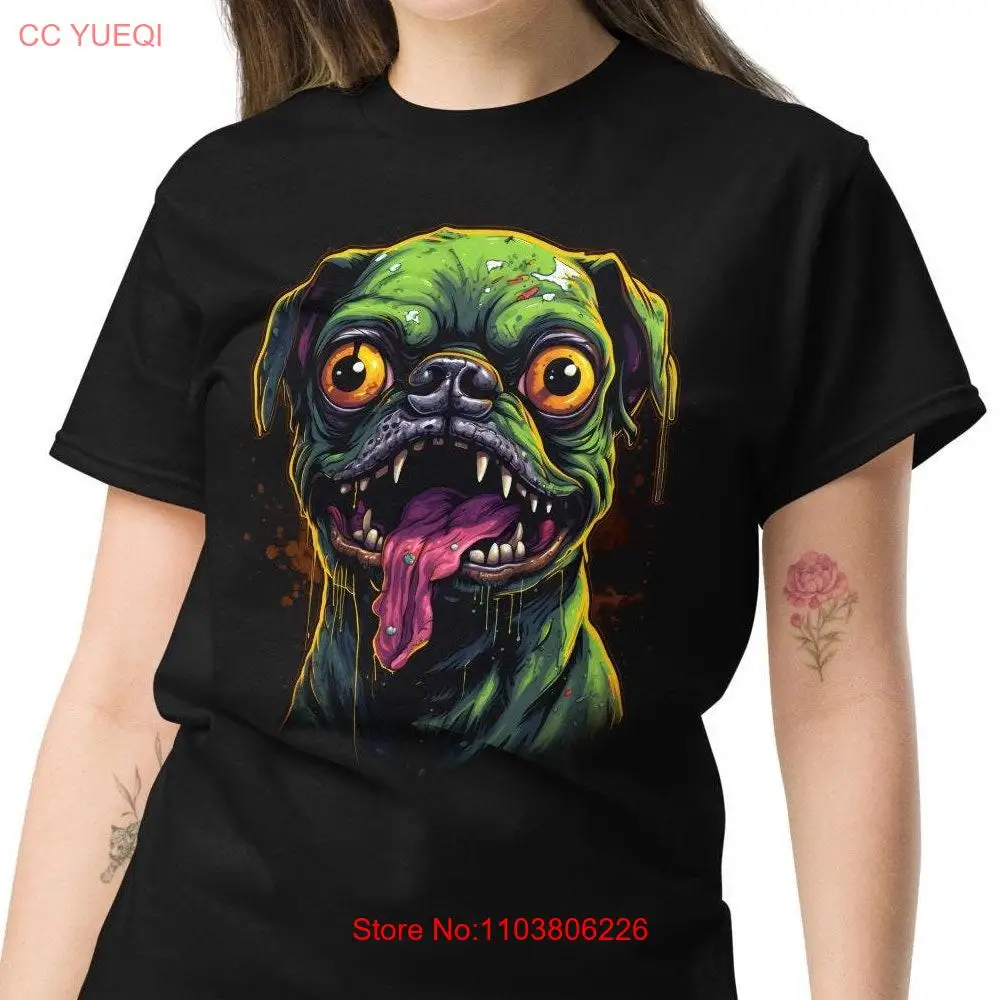Zombie Pug T Shirt Funny Lovers SM 5XL long or short sleeves