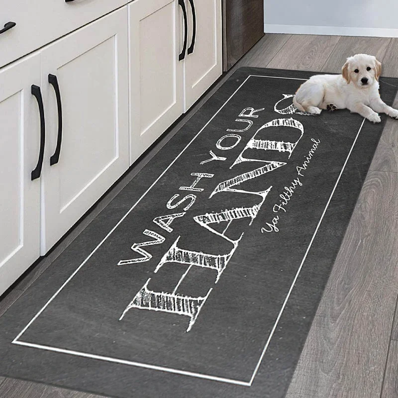

Door Mat Home Entrance Doormat Washable Kitchen Carpet Living Room Long Strip Door Nordic Balcony Floor Mat Carpet