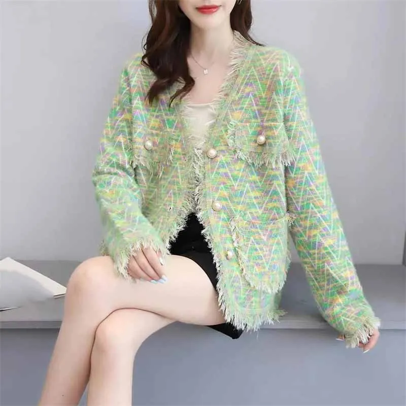 Женское свободное вязаное пальто с длинными рукавами осень-зима женская мода