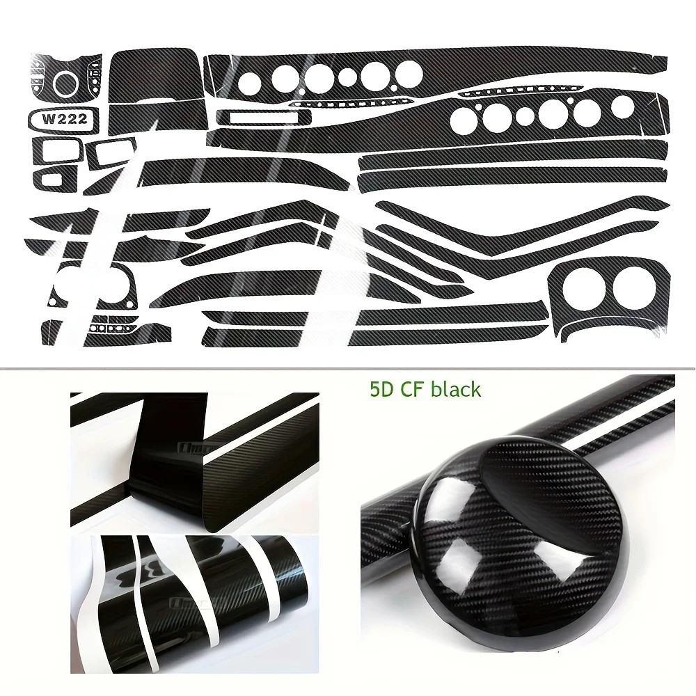 

Для Mercedes S Class W222 2014-2020 внутренняя центральная панель управления наклейка из углеродного волокна наклейки аксессуары для стайлинга автомобилей
