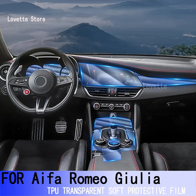 

Защитная пленка для салона автомобиля из ТПУ, прозрачная пленка для приборной панели для Aifa Romeo Giulia(2017-2019), аксессуары для защиты от царапин