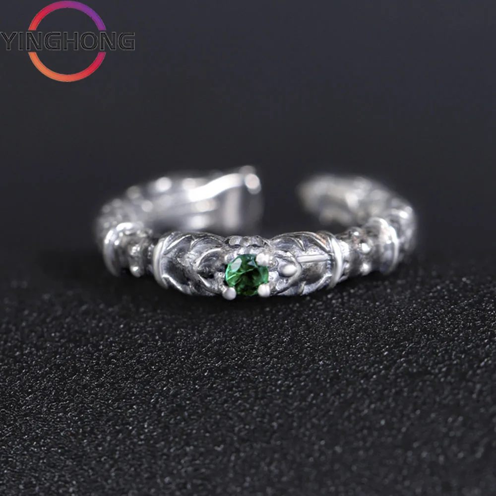 

Мужское кольцо в виде дракона QueXiang, Винтажное кольцо из тайского стерлингового серебра S925, 2023