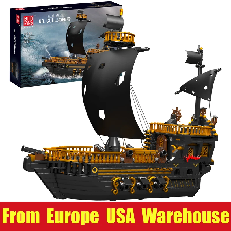 

Форма король 13109 Творческий пиратский корабль строительные блоки кубики MOC красный корабль модельные наборы для сборки обучающая игрушка п...