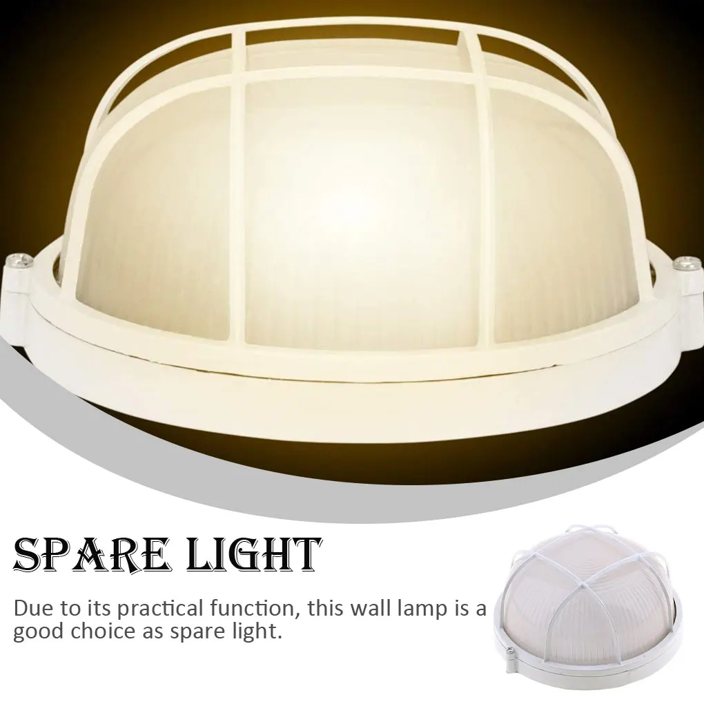

Gate Lamp Painted Oval Lighting Device Sauna Supplies 110-130V Handy Installation Wall Lamps Shock-proof Porch Light