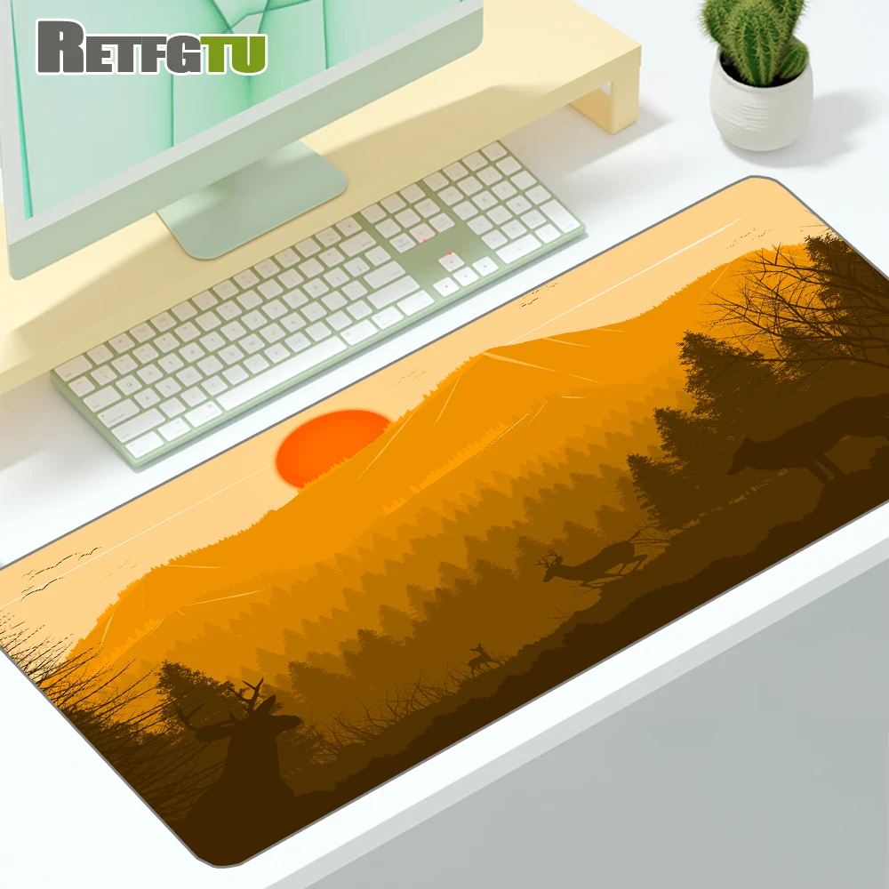 

Large Mousepad Game Mouse Pad Gamer Animal Deer Big Mouse Mat Cute PC Computer XXL Mouse Carpet Surface Keyboard Desk Mat