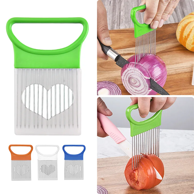 

Onion Tomato Cutter Needles Vegetable Slicing Auxiliary Holder Pine Meat Needles Kitchen Tools Kitchen Accessories Gadgets