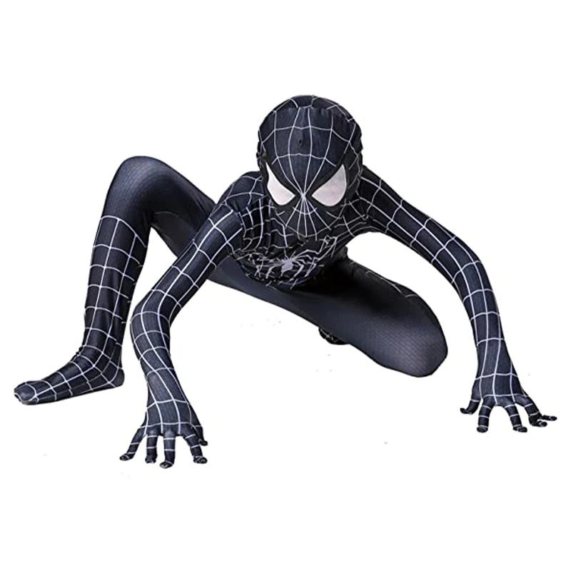 Черный костюм Человека-паука Человек-паук 3 яда черный косплей зентай боди