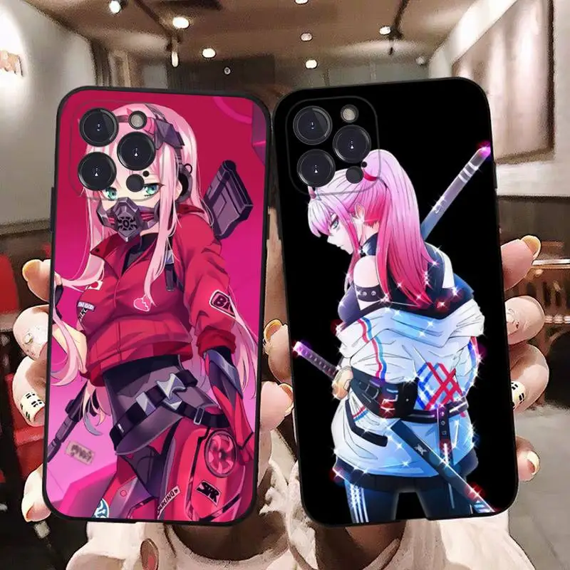 

Zero Two Darling in the FranXX Anime Phone Case For iPhone 14 11 12 13 Mini Pro Max 8 7 6 6S Plus X SE 2020 XR XS Funda Case