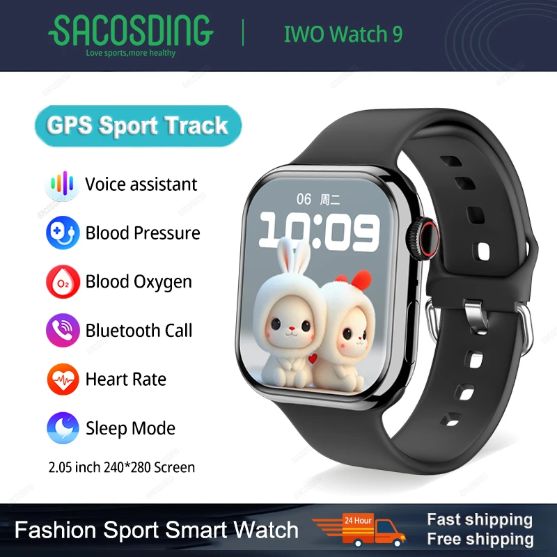 

2023 Smart Watch Men Women For Apple Series Watch 9 Always on Display Voice Assistant Bluetooth Call NFC Smartwatch For Android