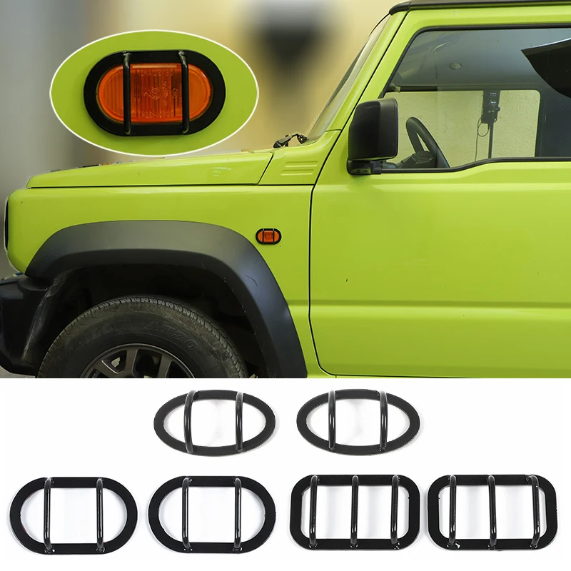 

SHINEKA Car Side Fender Turn Signal Light Decoration Cover Guards Accessories For Suzuki Jimny 2019 2020 2021 2022 Lamp Hoods
