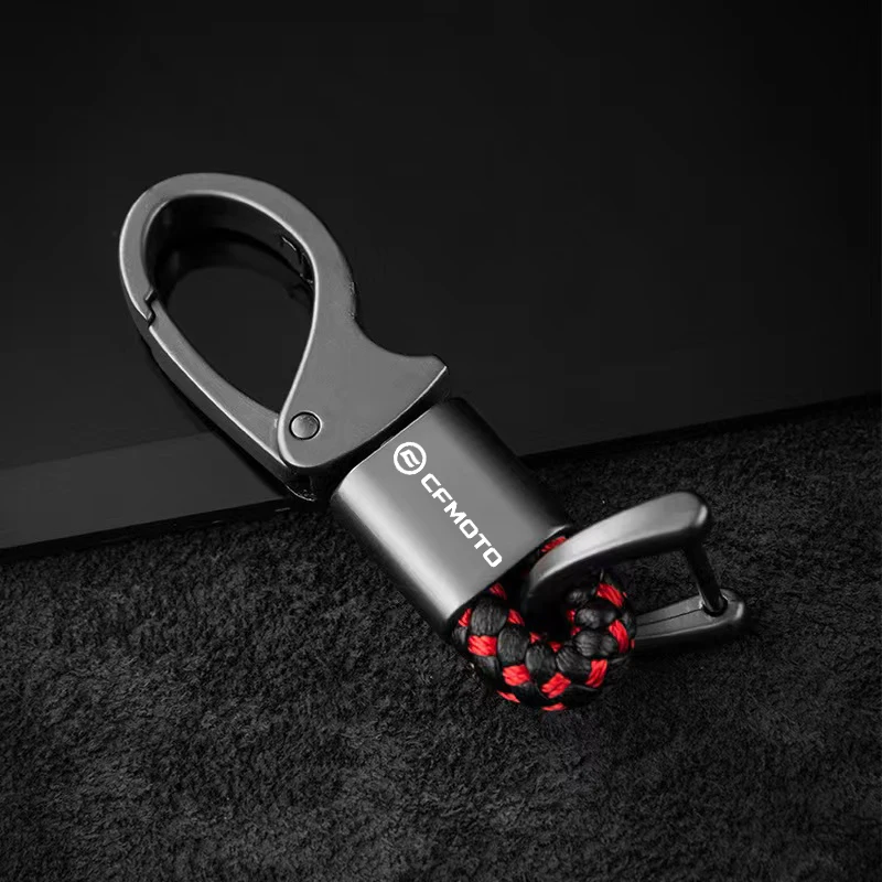 

For CFMOTO 400NK 650NK 150NK 250NK 400GT 800MT 650MT CF500 700CL-X Custom LOGO Motorcycle Braided Rope Keyring Metal Keychain