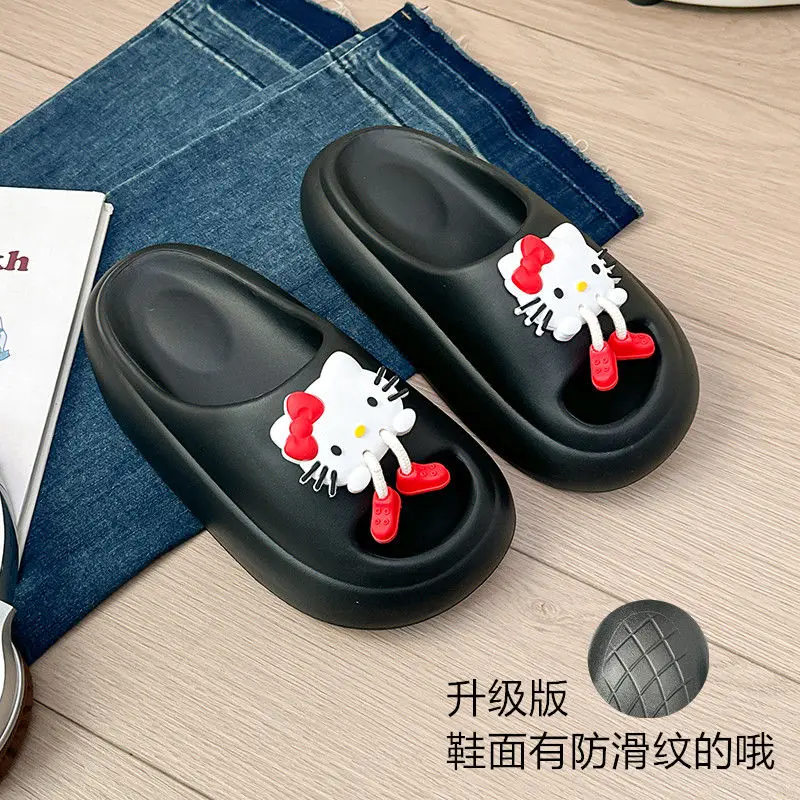 Милые Тапочки Sweet Hello сандалии с котенком аниме Ins Kawaii Sanrio женская летняя Милая