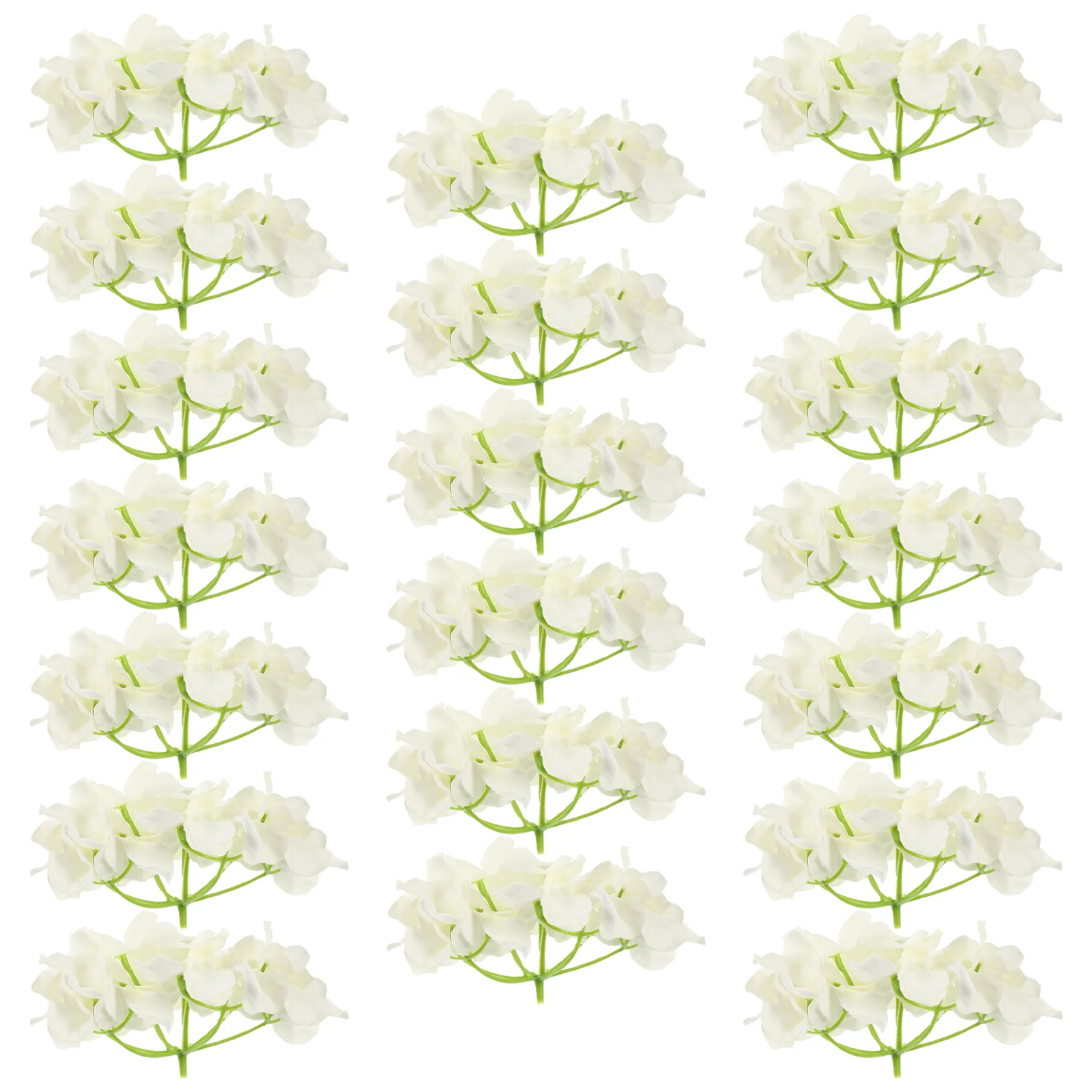 

Heads Flower Hydrangea Artificial Wedding Bouquets Silk Realistic Fake Bulk Bride Holding White Stemless Centerpieces Decor