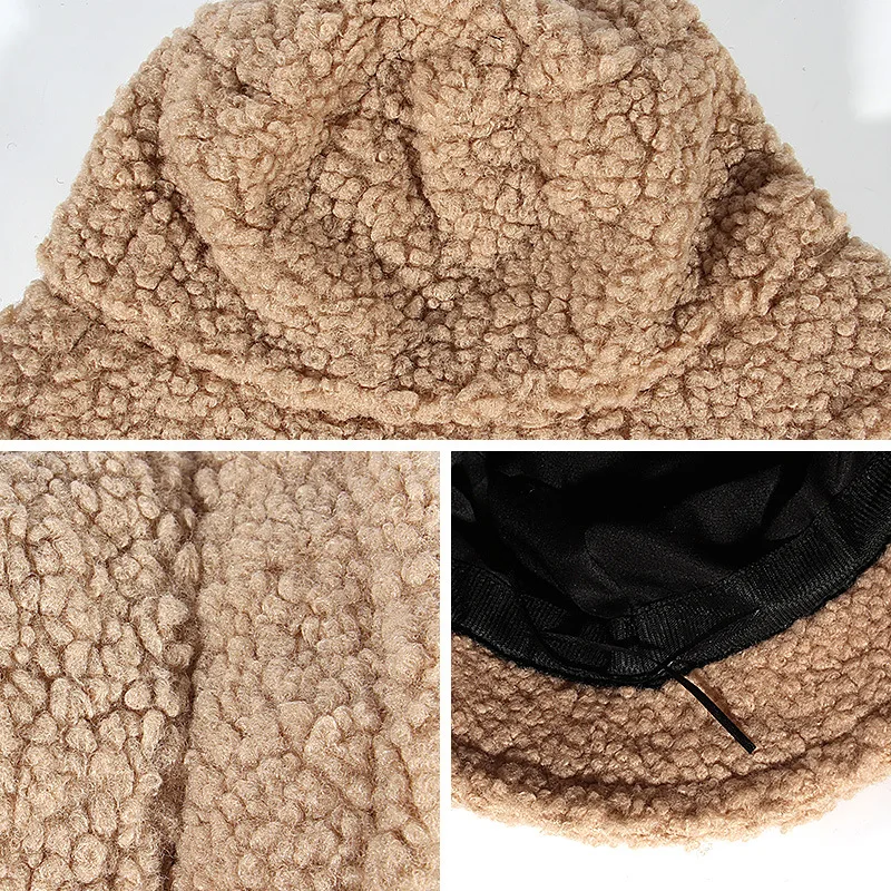 Панама женская зимняя пушистая розовая теплая винтажная с защитой от ветра для