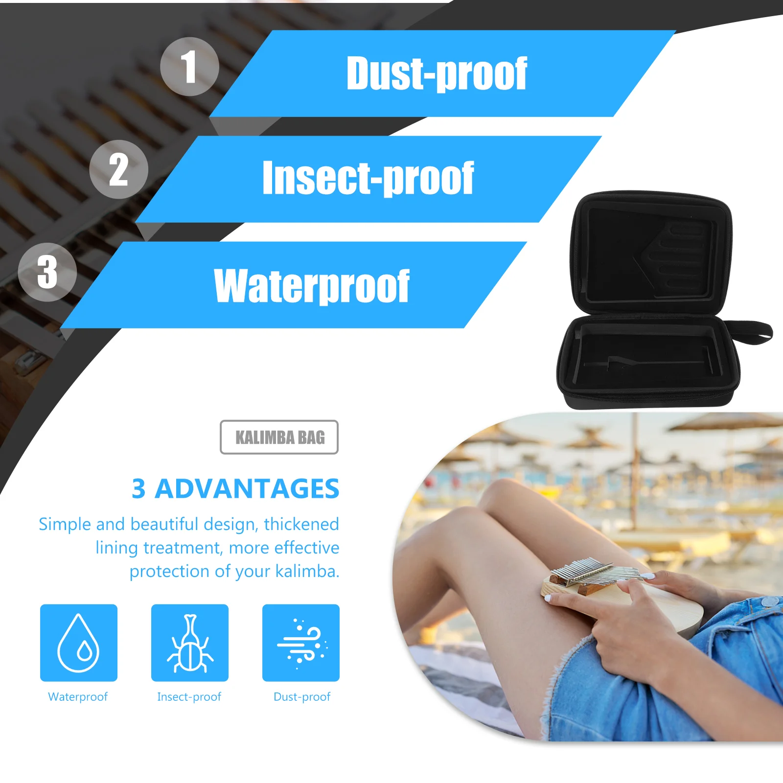 Сумка Kalimba защитный чехол для пианино держатель аксессуаров простая удобная