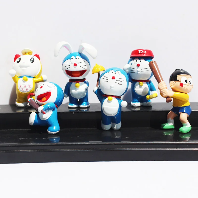 

6pcs/set Cute Cartoon Anime Doraemon PVC Figure Model Toys Great Gift for Christmas