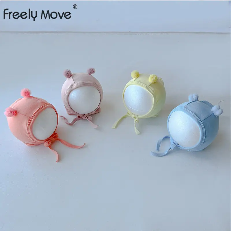 

Freely Move Cute Baby Hat With Ear Autumn Winter Baby Boys Girls Beanie Hats Knitted Infant Toddler Warm Earflap Cap Bonnet