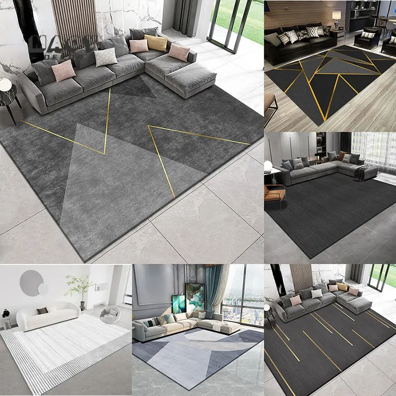 

Geometric Abstraction Carpet For Bedroom Living Room Decoration Area Rug Sofa Coffee Table Non-slip Washable Rectangle Floor Mat