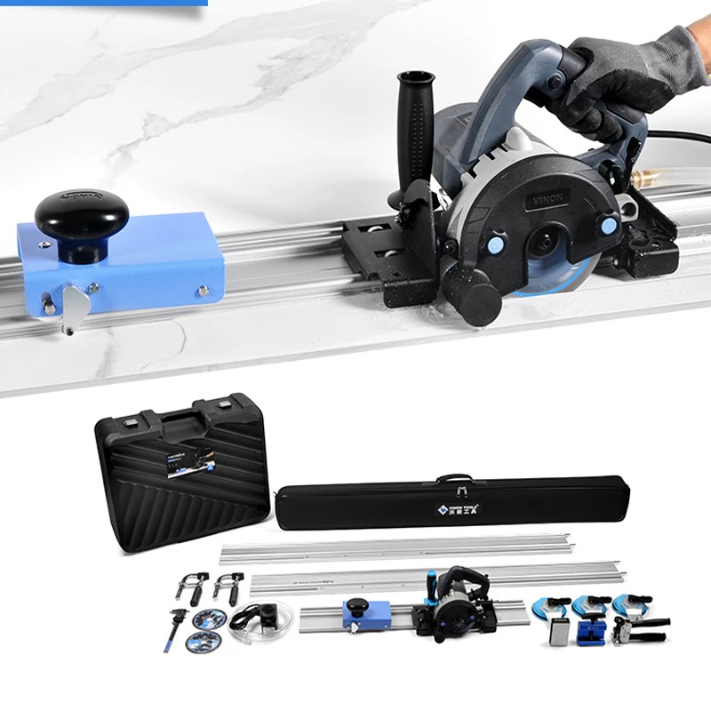 

Portable 45 Degree Miter Vertical Cutter machine with Rail Guide for Large Format Ceramic Tile Marble 220V