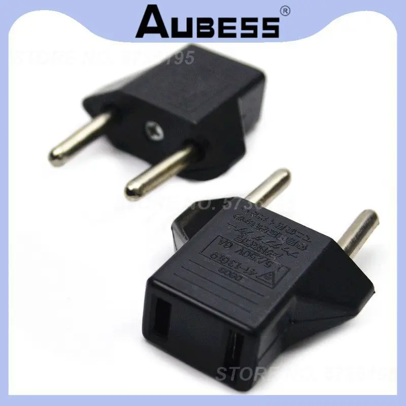 

1Pcs Plug EU to USA European Conversion Plug Adapter Socket Portable 2Pin Black Adapter Converter Power Socket Plug Adapter