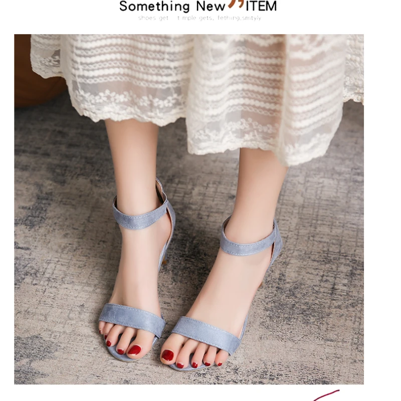 

Summer New Round Toe Open Toe Sexy Large Sandals Women Outwear Back Zipper Solid Color Fashion Women's Shoes 2023