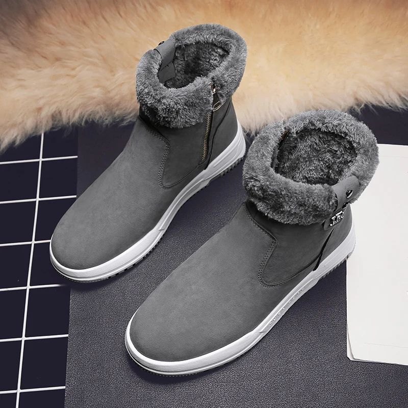 

Мужские ботинки со средней посадкой, на меху, со шнуровкой