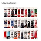 Рождественские плотные теплые махровые носки для пола, женские зимние милые носки с изображением оленя, лисы, кота, совы, кролика, бархатные Тапочки, носки