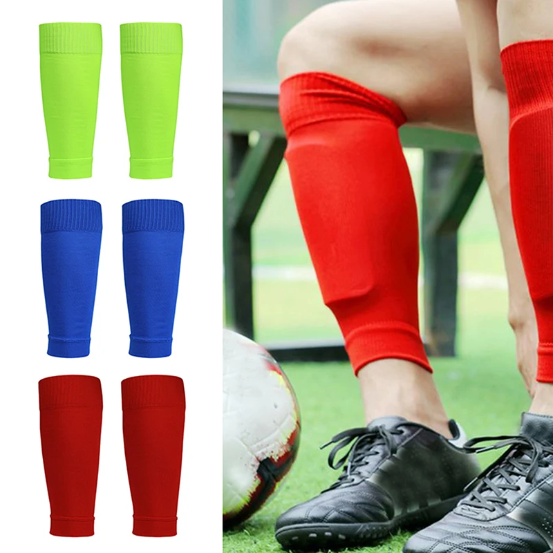 

1 пара эластичных защитных накладок для футбола, Детские подростковые носки, защитные накладки для телячьих рукавов, спортивная экипировка для футбола