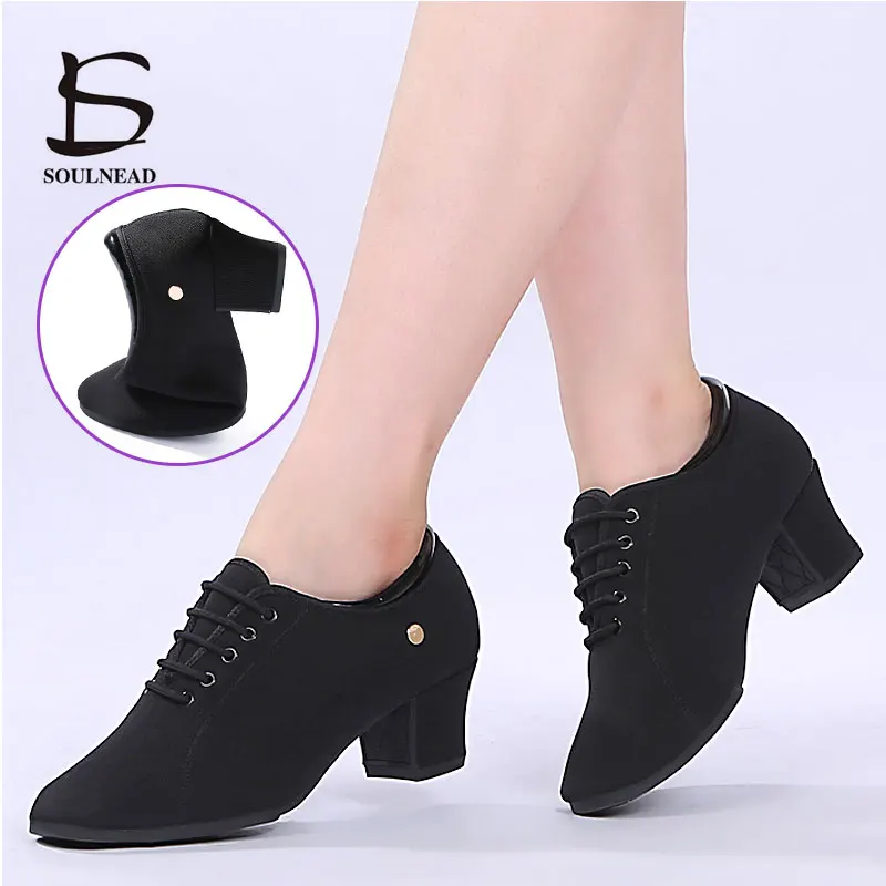 Women Latin Dance Shoes Ballroom Jazz Dance Shoes Soft Sole Outdoor Ladies Teachers Female Modern Tango Salsa Dancing Sneakers