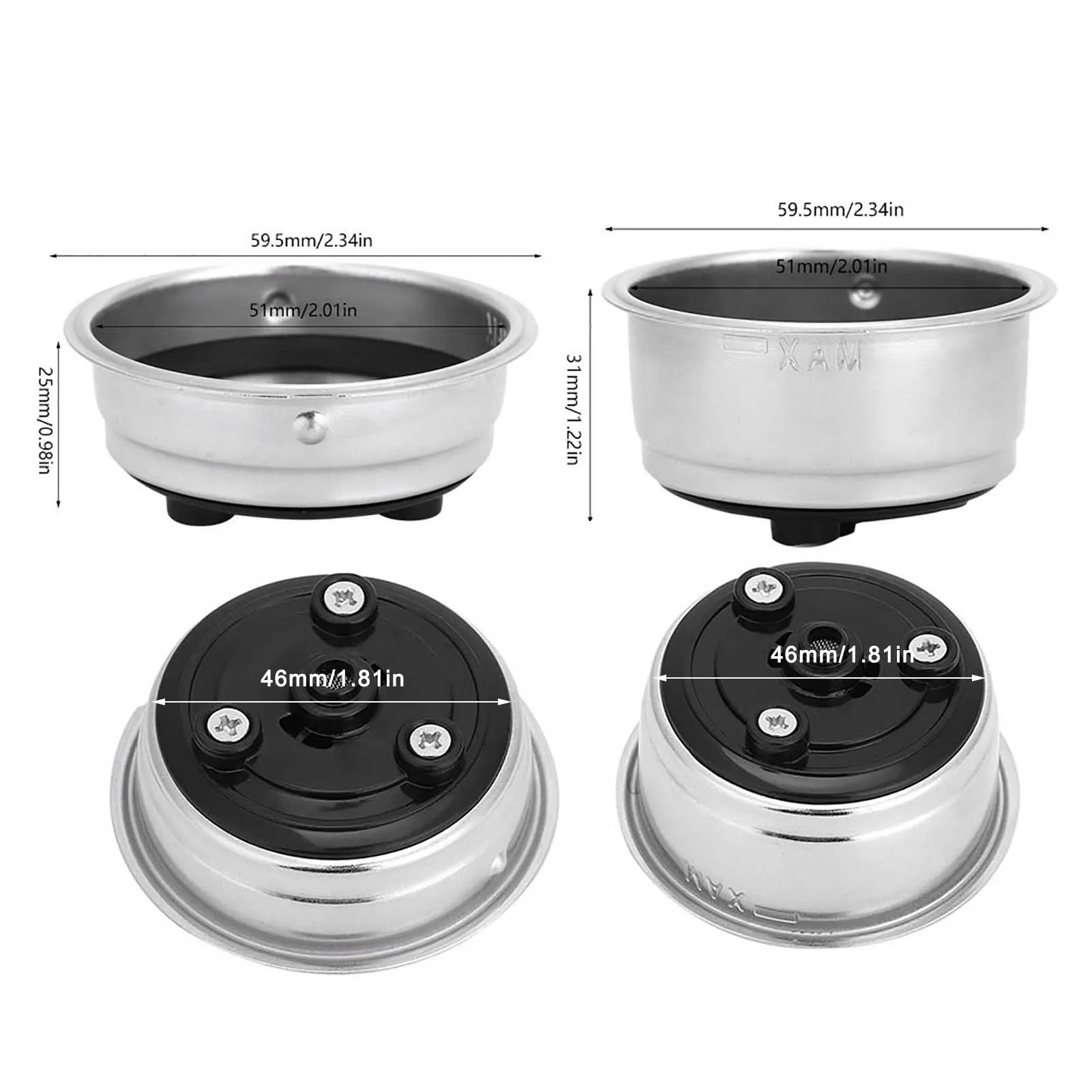 51 мм съемный фильтр для кофе из нержавеющей стали сетчатый аксессуары кофемашины