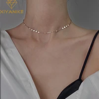 xiyanike 2022 summer new heart bead pendant necklace for women girl clavicle chain choker fashion jewelry gift party collier